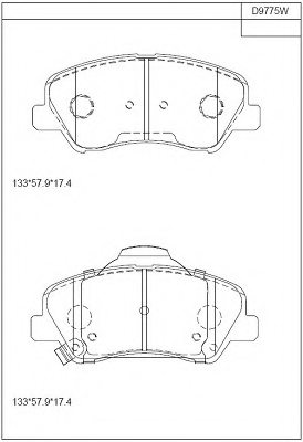581011RA00,HYUNDAI 581011RA00 Brake Pad Set, disc brake for HYUNDAI