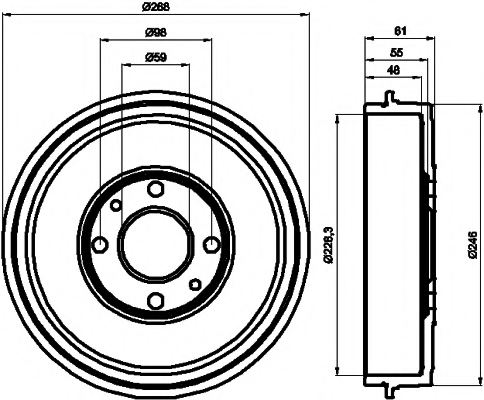 51903659,FIAT 51903659 Brake Drum for FIAT