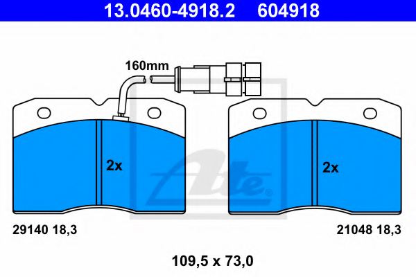 1906429,IVECO 1906429 Brake Pad Set, disc brake for IVECO