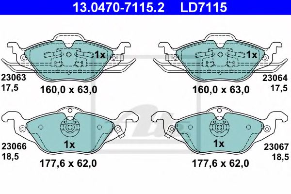 1605070,OPEL 1605070 Brake Pad Set, disc brake for OPEL