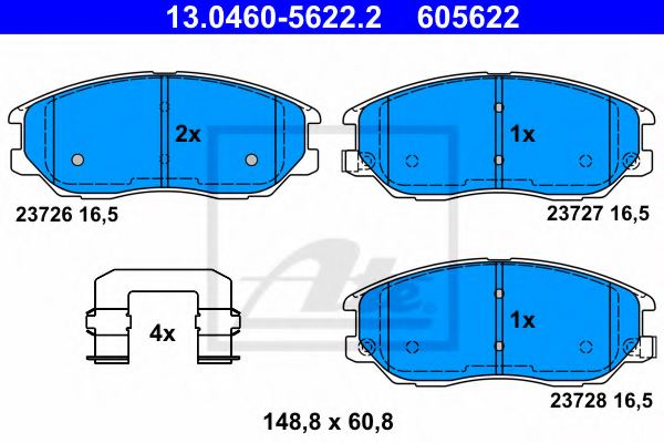 べっち 58101H1A80,HYUNDAI 58101-H1A80 Brake Pad Set, disc brake for HYUNDAI