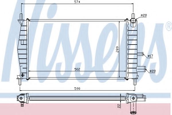 1001855,FORD 1001855 Radiator, engine cooling for FORD
