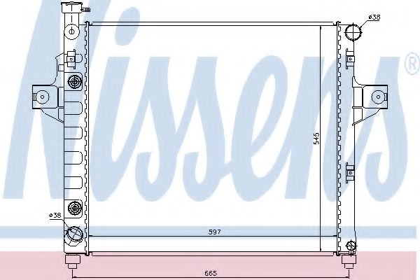 61009,NISSENS 61009 Radiator, engine cooling for JEEP