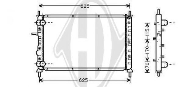 46480707,ITAL1 46480707 Radiator, engine cooling for ITAL1