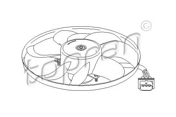 Topran Radiator Fan Motor 051037, Electric Motor, radiator fan for