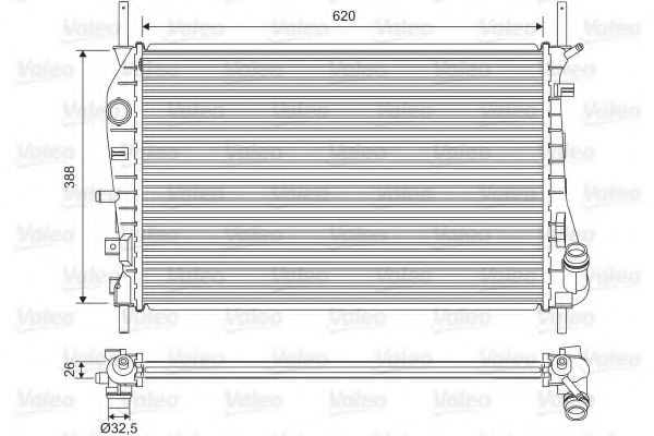 1350152,PSA 1350152 Condenser, air conditioning for PSA