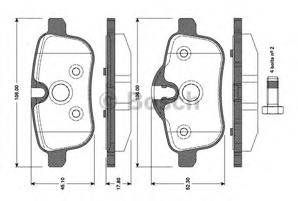 34216788275,BMW 34 21 6 788 275 Brake Pad Set, disc brake for BMW