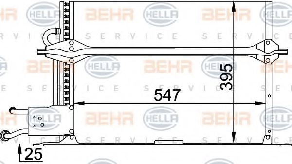 3493498,FORD 3493498 Condenser, air conditioning for FORD