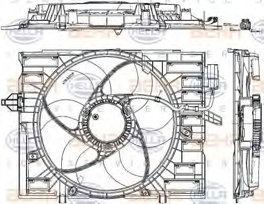 17427540681,BMW 17427540681 Fan, radiator for BMW