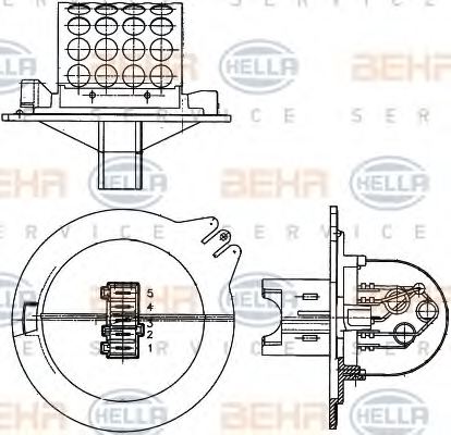 Régulateur, pulseur d'air habitacle HELLA BEHR HELLA SERVICE *** PREMIUM LINE *** - article: 5HL