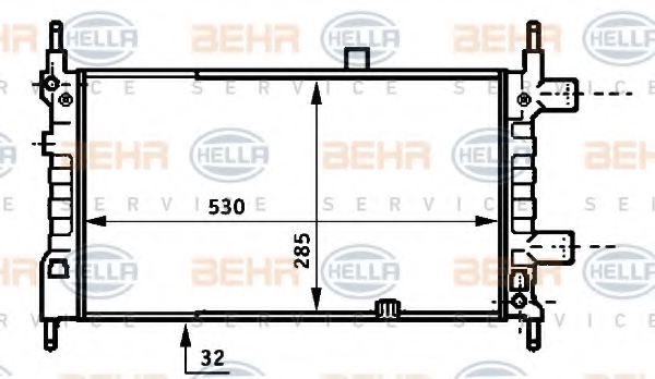 1302049,OPEL 1302049 Radiator, engine cooling for OPEL