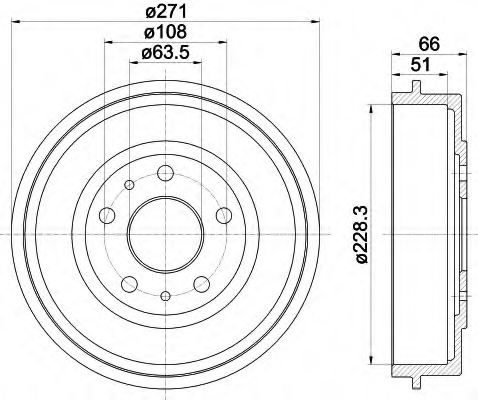 1743443,FORD 1743443 Brake Drum for FORD