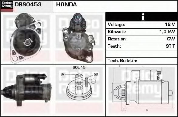31200RAD003,HONDA 31200-RAD-003 Starter for HONDA