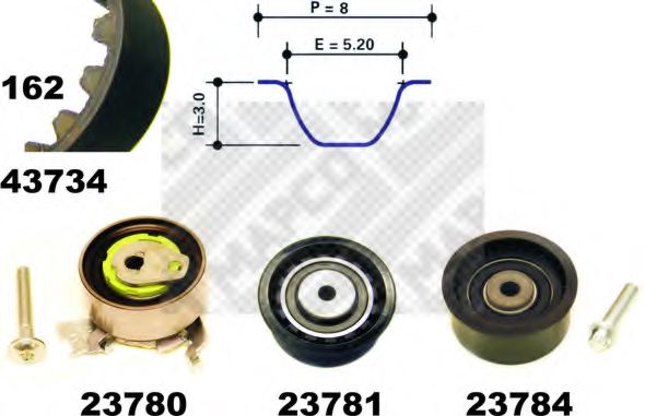 24451895,VAUXH 24451895 Timing Belt for VAUXH
