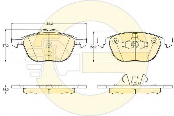 1797211,FORD 1797211 Brake Pad Set, disc brake for FORD