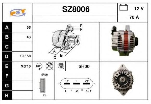 3140080G00,SUZUK 31400-80G00 Alternator for SUZUK