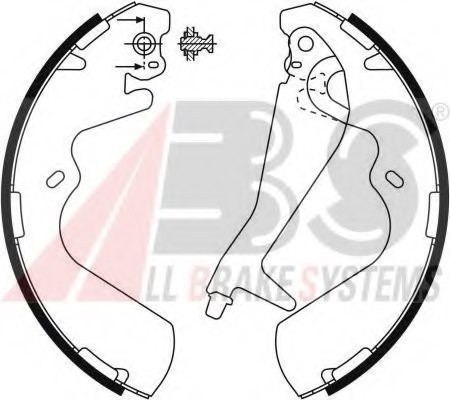 5830544A40,HYUNDAI 58305-44A40 Brake Shoe Set for HYUNDAI