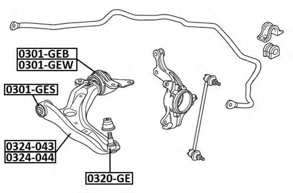 51360TG0T02,HONDA 51360-TG0-T02 Control Arm-/Trailing Arm