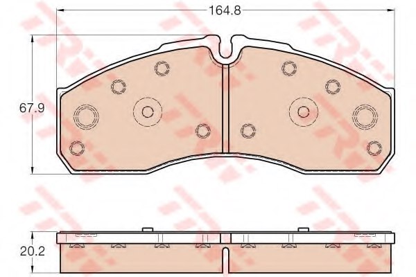 2995632,IVECO 2995632 Brake Pad Set, disc brake for IVECO