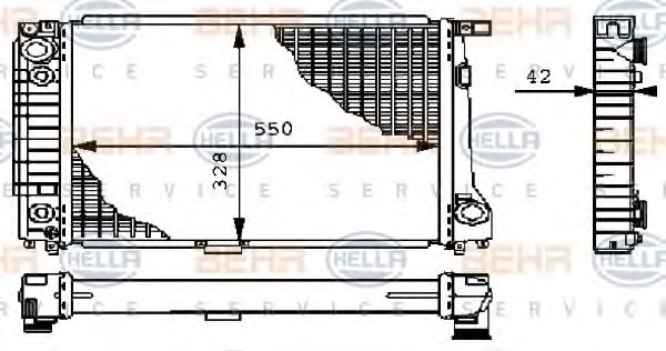 1712365,BMW 1712365 Radiator, engine cooling for BMW