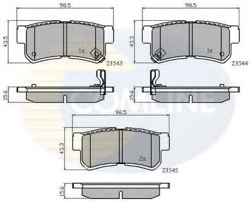Колодки тормозные (Сзади) Hyundai Elantra 00-12 / Santa Fe 00-12