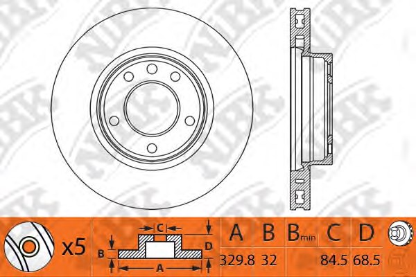 7L6615301N,VW 7L6.615.301N Brake Disc for VW