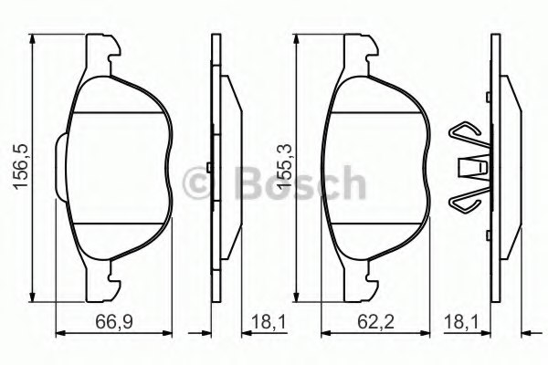 1809256,FORD 1809256 Brake Pad Set, disc brake for FORD
