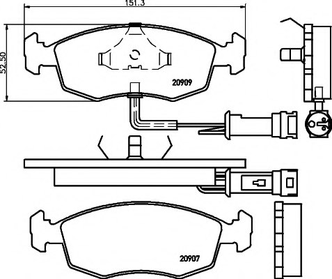 1640755,FORD 1640755 Brake Pad Set, disc brake for FORD