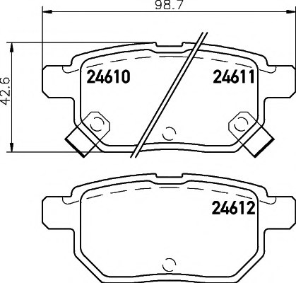 PF1519,NISSHINBO PF-1519 Brake Pad Set, disc brake for NISSHINBO