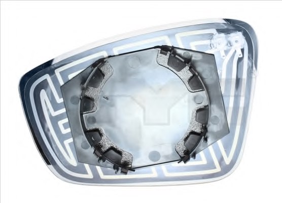 6RU857522F,VW 6RU857522F Mirror Glass, outside mirror for VW