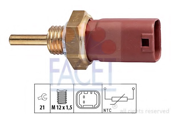 73242,FACET 7.3242 Sensor, coolant temperature for FIAT
