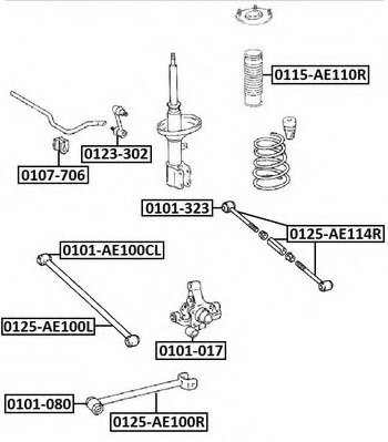 4872512370,TOYOT 48725-12370 Control Arm-/Trailing Arm Bush for TOYOT