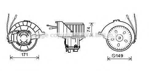 1845058,OPEL 1845058 Interior Blower for OPEL