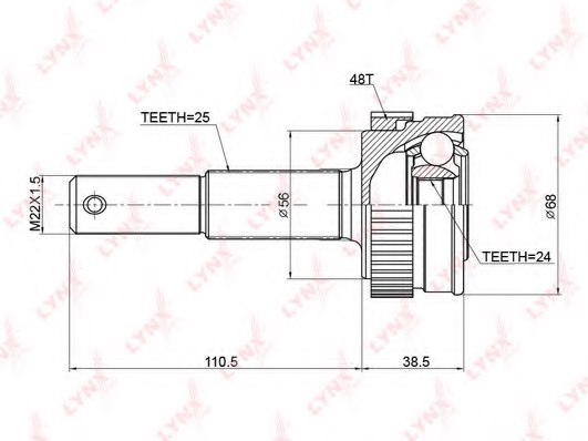 39211EN100,NISSA 39211-EN100 Joint Kit, drive shaft for NISSA