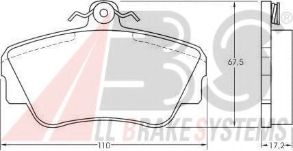 3344787,VOLVO 3344787 Brake Pad Set, disc brake for VOLVO