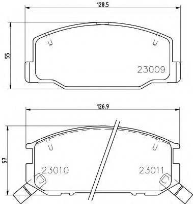 0449128280,TOYOT 04491-28280 Brake Pad Set, disc brake for TOYOT