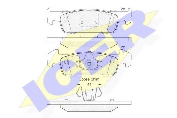 410609646R,DACIA 410609646R Brake Pad Set, disc brake for DACIA