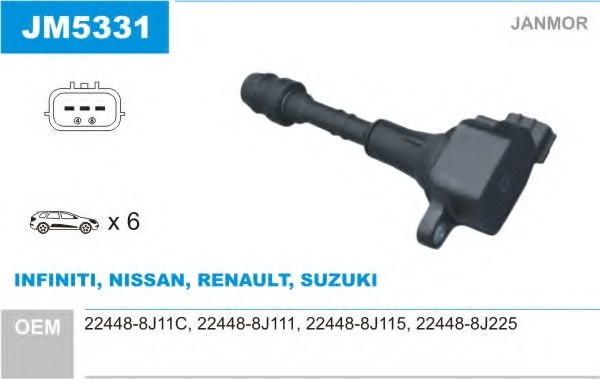 224488J11C,OEM 224488J11C Ignition Coil for OEM