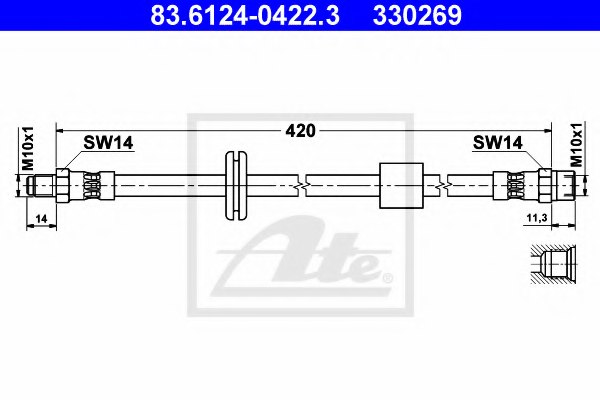 42399339 34321159889,BMW 34 32 1 159 889 Brake Hose for BMW