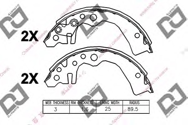44060AX026,NISSA 44060-AX026 Brake Shoe Set for NISSA