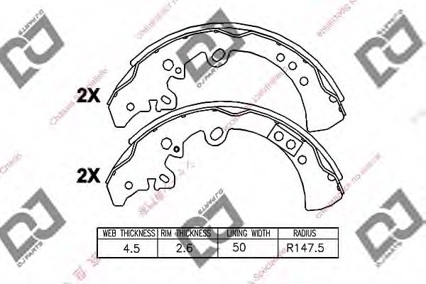 044950K070,TOYOT 04495-0K070 Brake Shoe Set for TOYOT