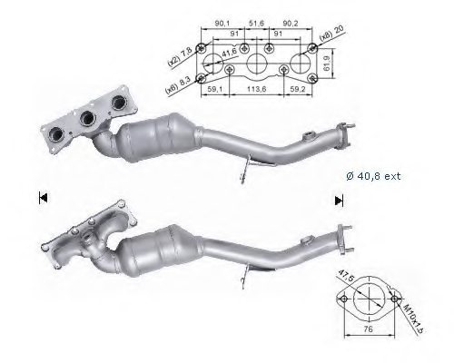 18403417274,BMW 18403417274 Catalytic Converter for BMW