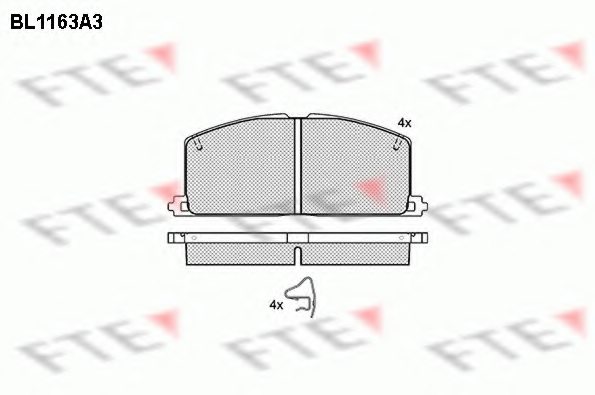 A113K,AKE A -113K Brake Pad Set, disc brake for AKE