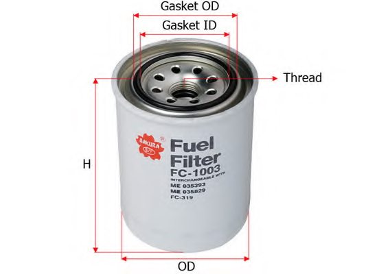 3436200101,MITSUBISHI 34362-00101 Fuel filter for MITSUBISHI