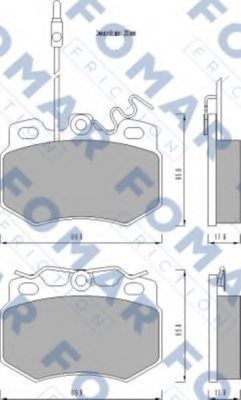 420968,PEUGE 420968 Brake Pad Set, disc brake for PEUGE