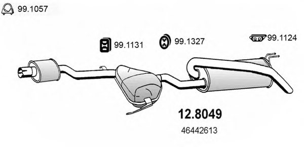 46467458,FIAT 46467458 End Silencer for FIAT