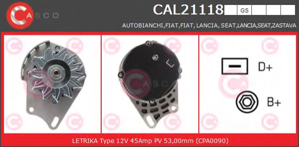 4242498,FIAT 4242498 Alternator for FIAT