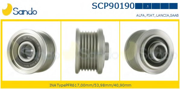 12759596,SAAB 12759596 Alternator Freewheel Clutch for SAAB