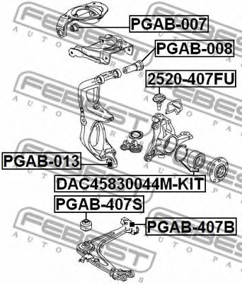3523AZ,PSA 3523AZ Control Arm-/Trailing Arm Bush for PSA