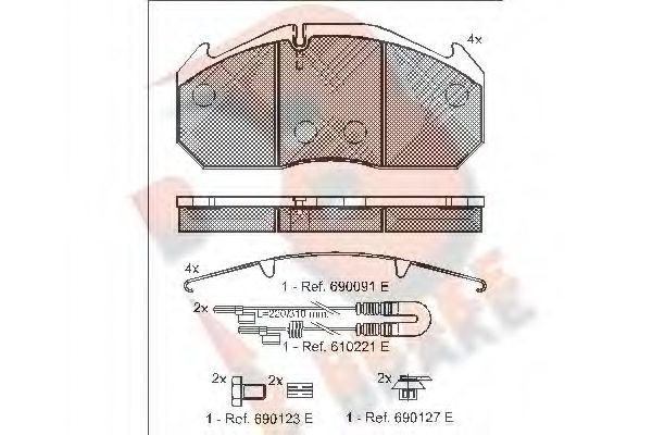 0004200276,MERCE 0004200276 Repair Kit, brake caliper for MERCE